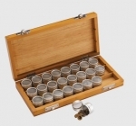 Wooden Case with 24 Jars