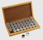 Wooden Case with 36 Jars