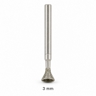 3mm Tapered Inverted Cone Hollow Shaped Diamond Burr