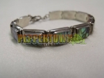 Abalone Hinged Bracelet