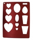 Gem Template Aluminium - Hearts and Odd Shapes