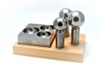 King Size Dapping Punch Set Of 3 With Dapping Block On Wood Stand