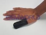 Leather Thumb Guard - Black (Closed)