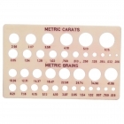 Plastic Diamond & Pearl Gauge, 0.02–6 Carats