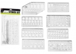 Plastic Stencil Set - 8 Piece Template 