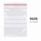 Re-Closable Zip-Lock Bags with White Block – 3 × 4 Inch, Pack of 100