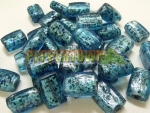 Blue/Red Rectangular Beads - 500g