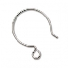 Sterling Silver 17mm Rounded EarHook (Pair)