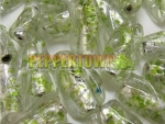 Twisted Silver/Green Foil Beads - 500g 
