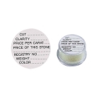 White Printed Round Gem Jar Label - Sheet of 15